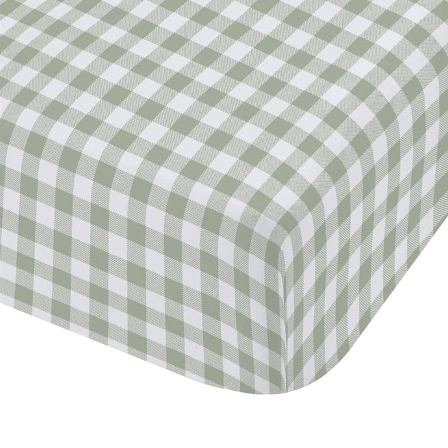 Catherine Lansfield Bamford Gingham Check Fitted Sheet - Green
