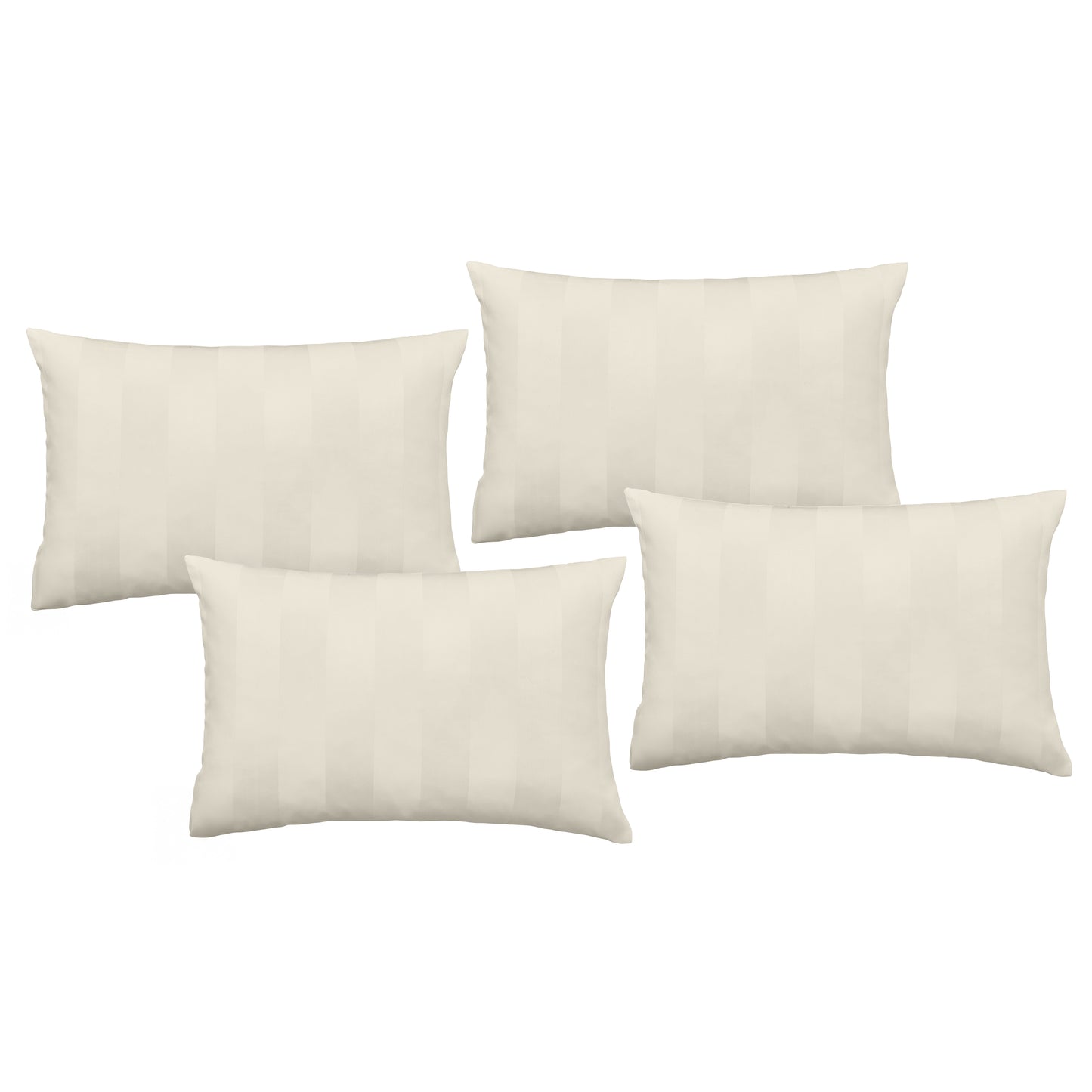 Catherine Lansfield So Soft Satin Stripe Fitted Sheet - Cream