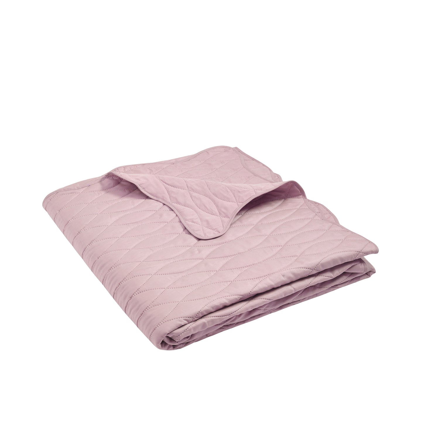 Catherine Lansfield Scallop Waves Bedspread - Pink