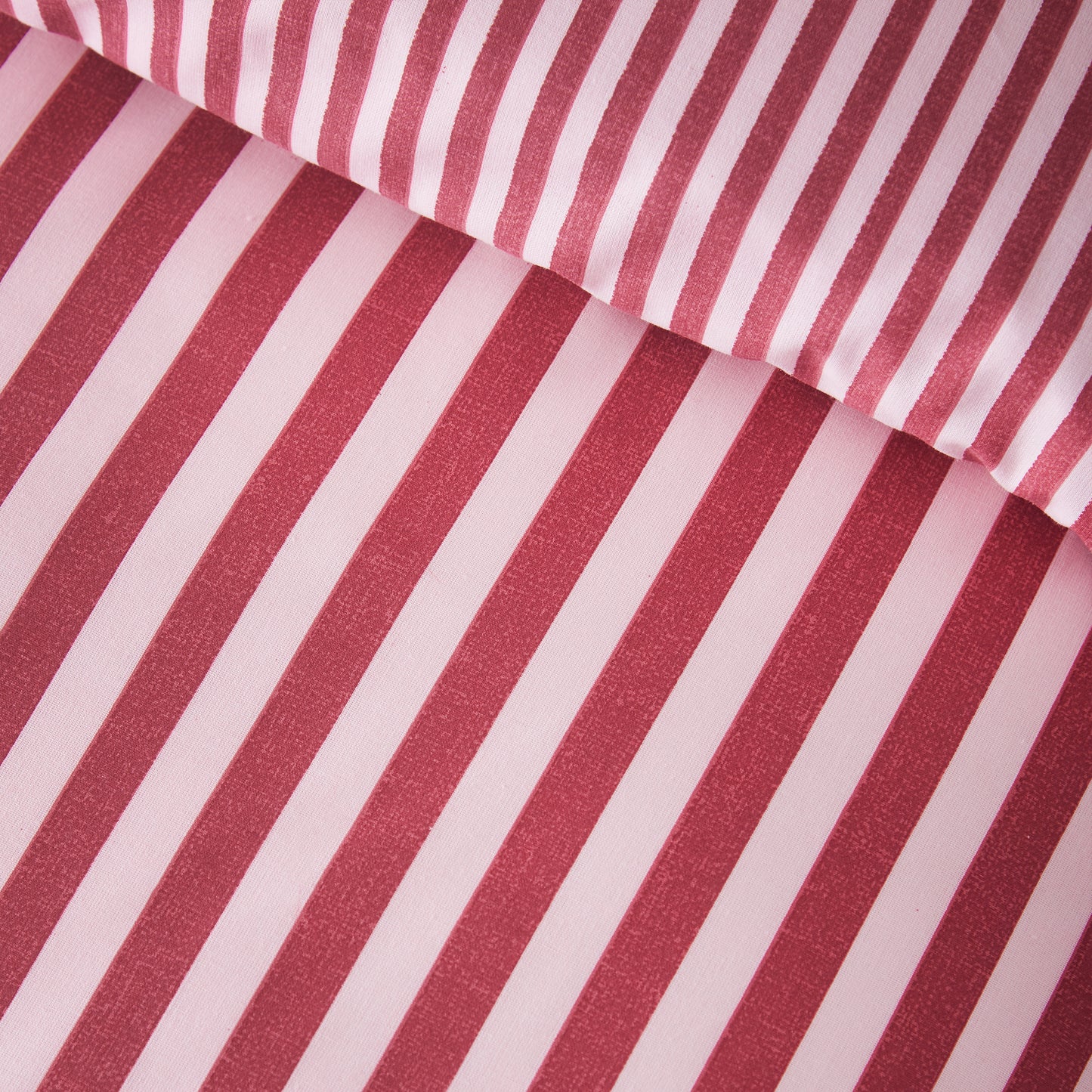 Catherine Lansfield Epping Textured Stripe Duvet Cover Set - Burgundy