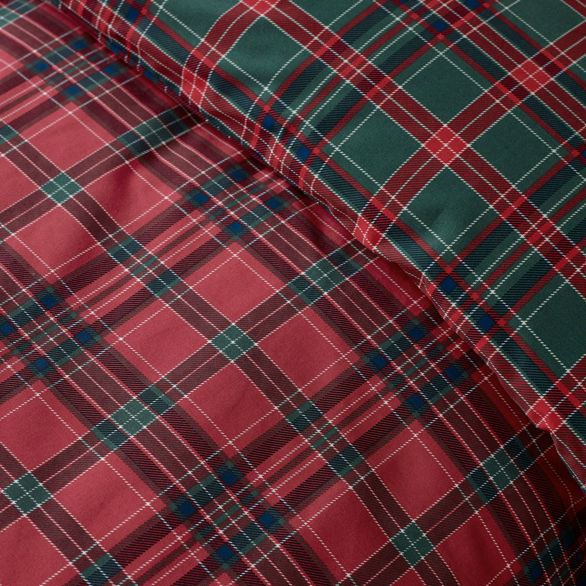 Catherine Lansfield Tartan Check Duvet Cover Set - Red/Green