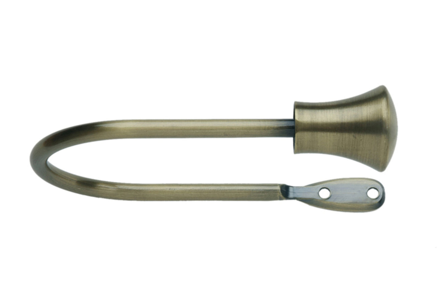 Neo Trumpet Metal Curtain Holdbacks (Pair) - Spun Brass