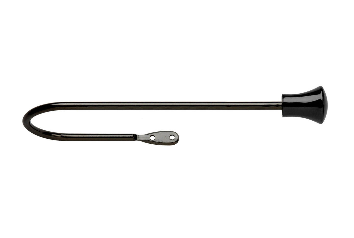 Neo Trumpet Large Metal Curtain Holdbacks (Pair) - Black Nickel