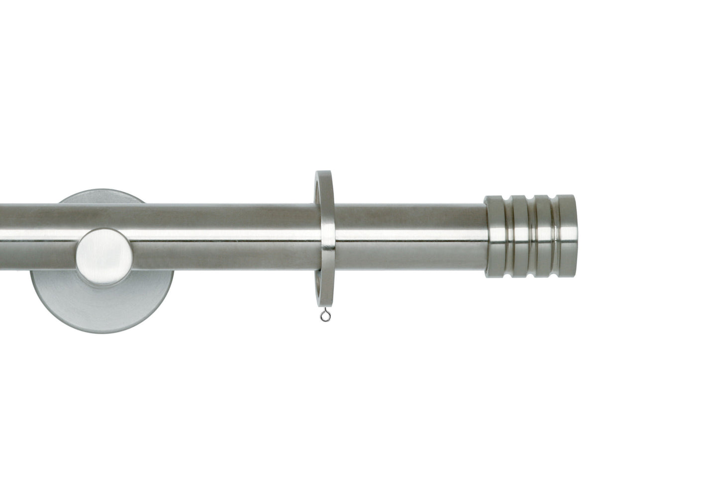 Hallis Neo Stud 19mm Metal Curtain Pole - Stainless Steel