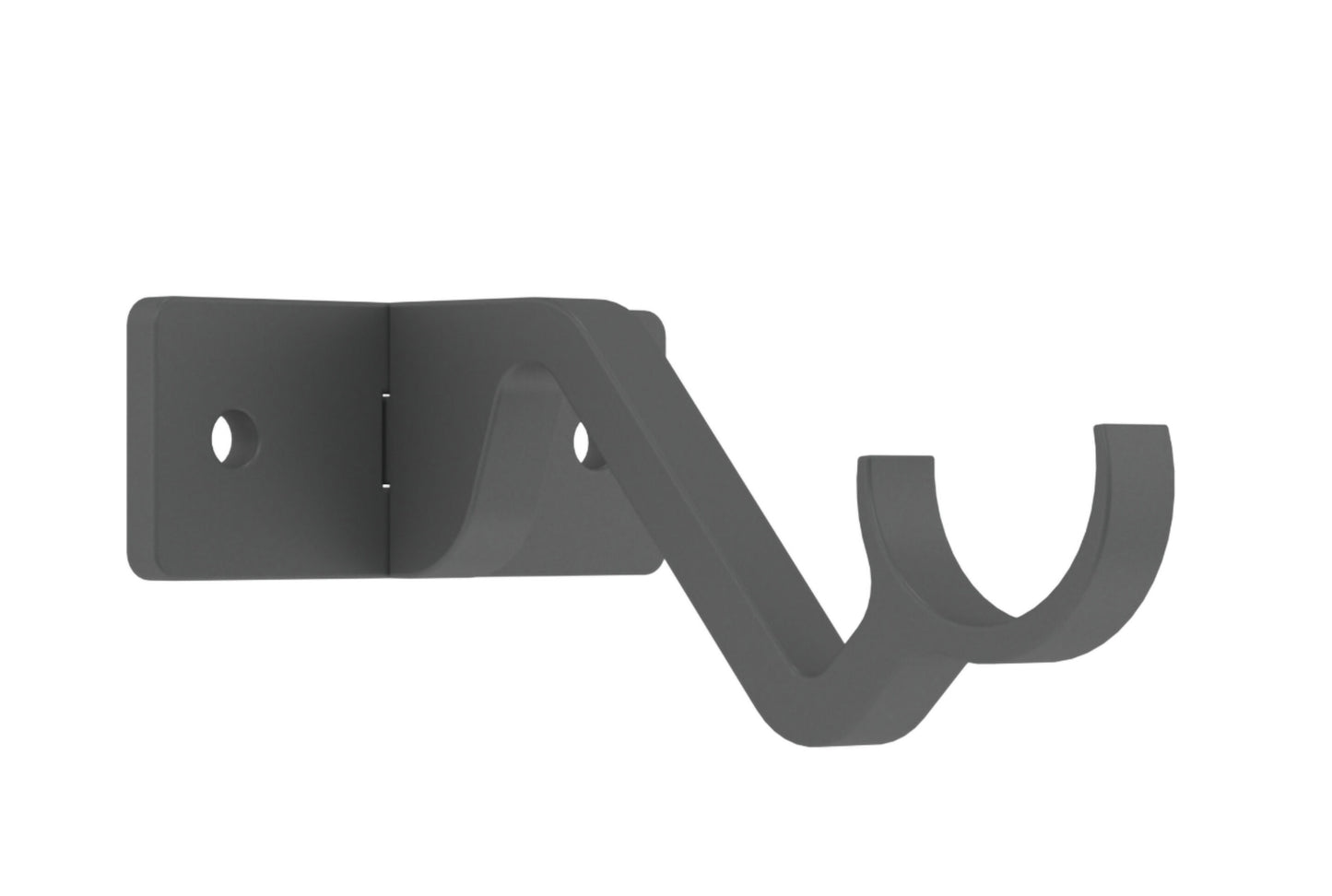 Hallis Arc 25mm Metal Curtain Pole Passing Bracket - Lead