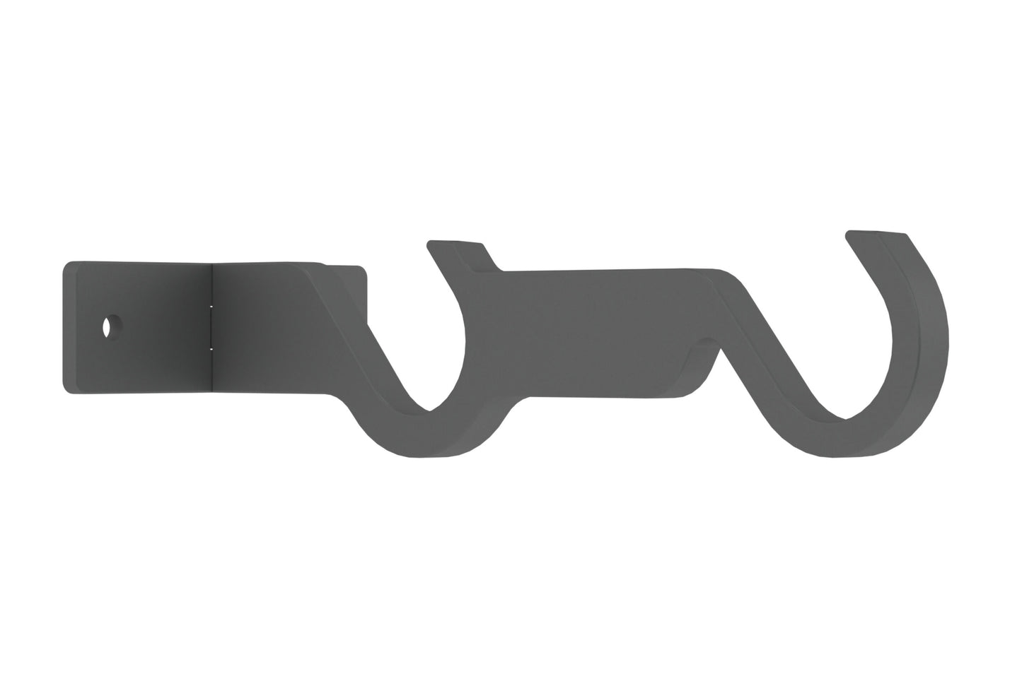 Hallis Arc 25mm Double Metal Curtain Pole Centre Bracket - Lead