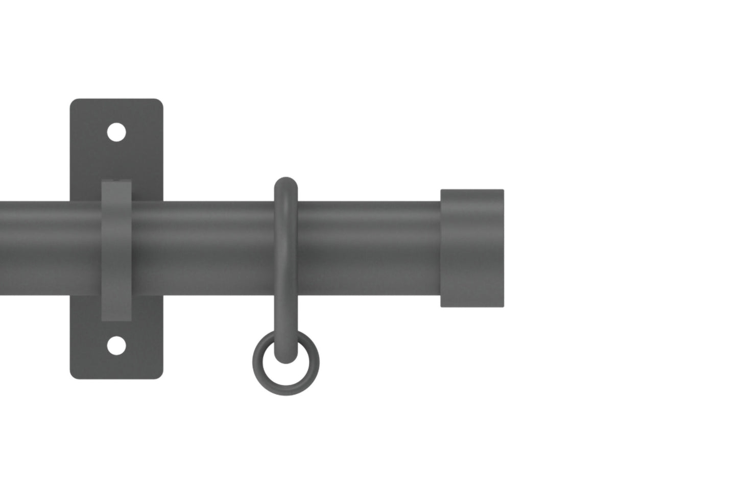 Hallis Arc Stud 25mm Metal Curtain Pole - Lead
