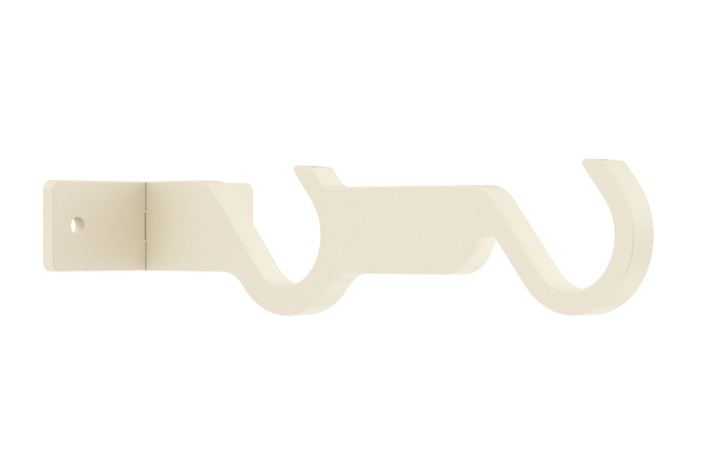 Hallis Arc 25mm Double Metal Curtain Pole Centre Bracket - Linen