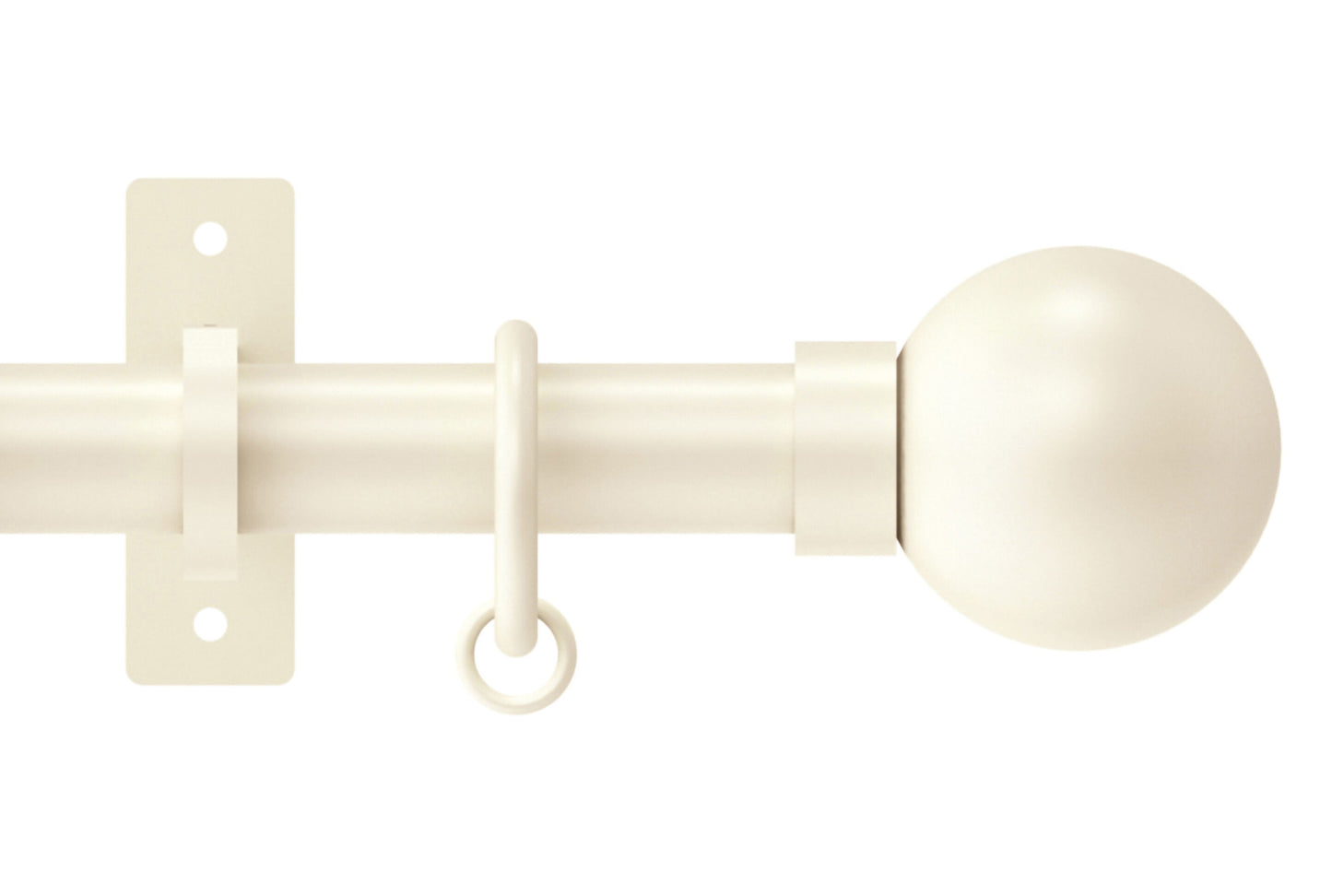 Hallis Arc Ball 25mm Metal Curtain Pole - Linen