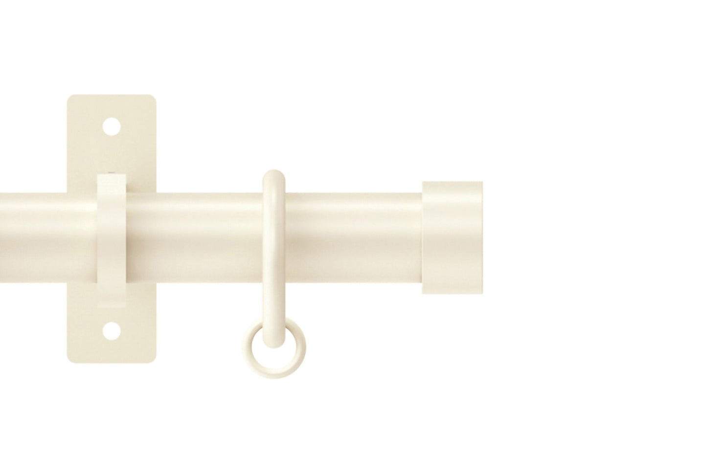 Hallis Arc Stud 25mm Metal Curtain Pole - Linen