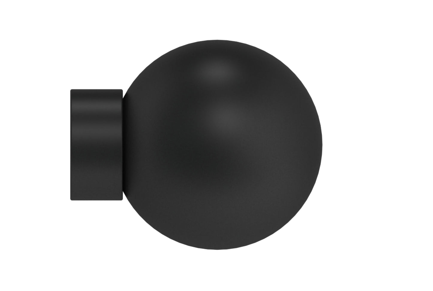 Hallis Arc 25mm Metal Curtain Pole Ball Finial - Soft Black