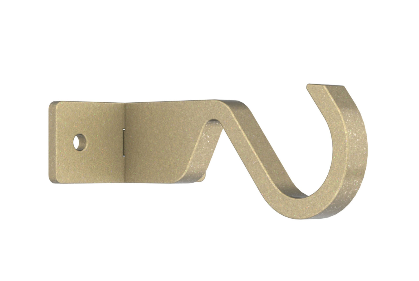 Hallis Arc 25mm Metal Curtain Pole Centre Ceiling Bracket - Soft Brass