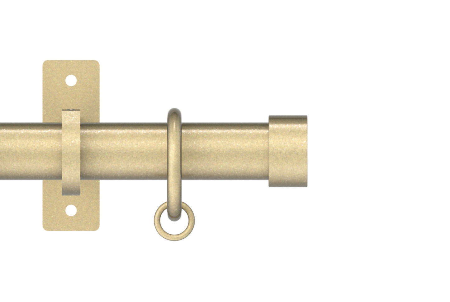 Hallis Arc Stud 25mm Metal Curtain Pole - Soft Brass