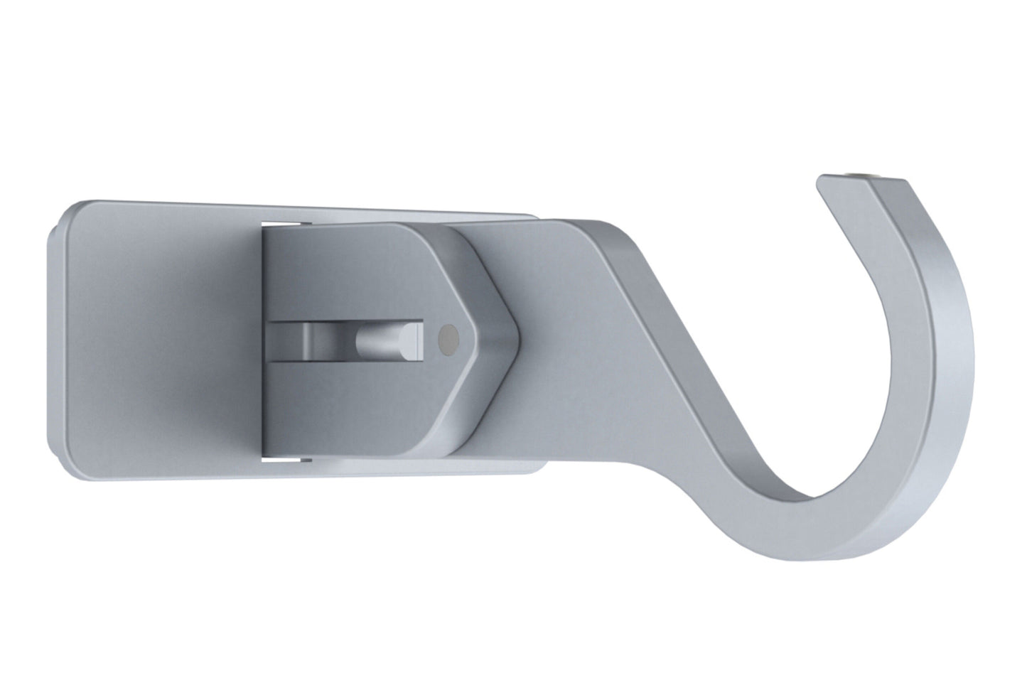 Hallis Arc 25mm Extendable Metal Curtain Pole Centre Bracket - Soft Silver