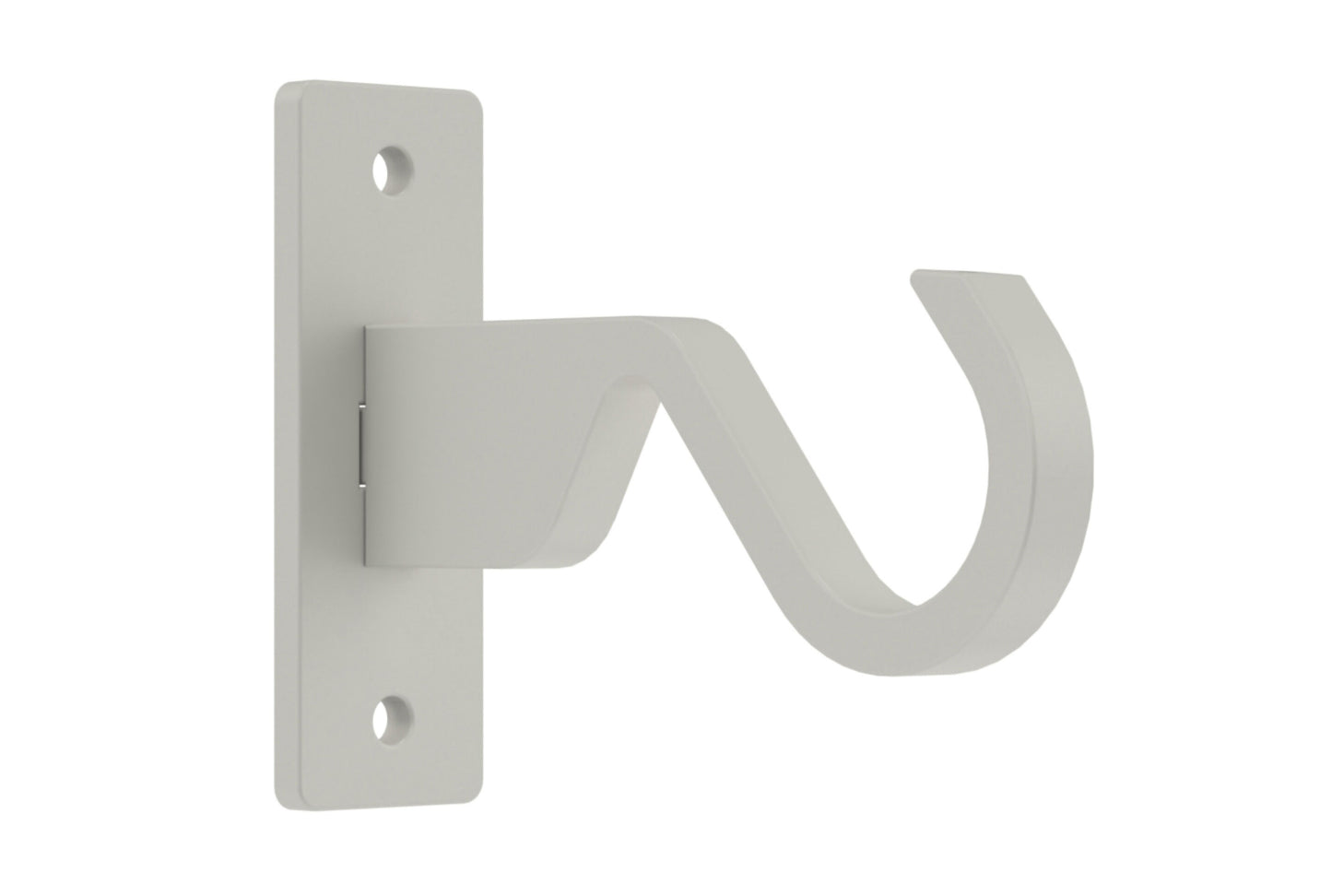 Hallis Arc 25mm Metal Curtain Pole End Bracket - Warm Grey