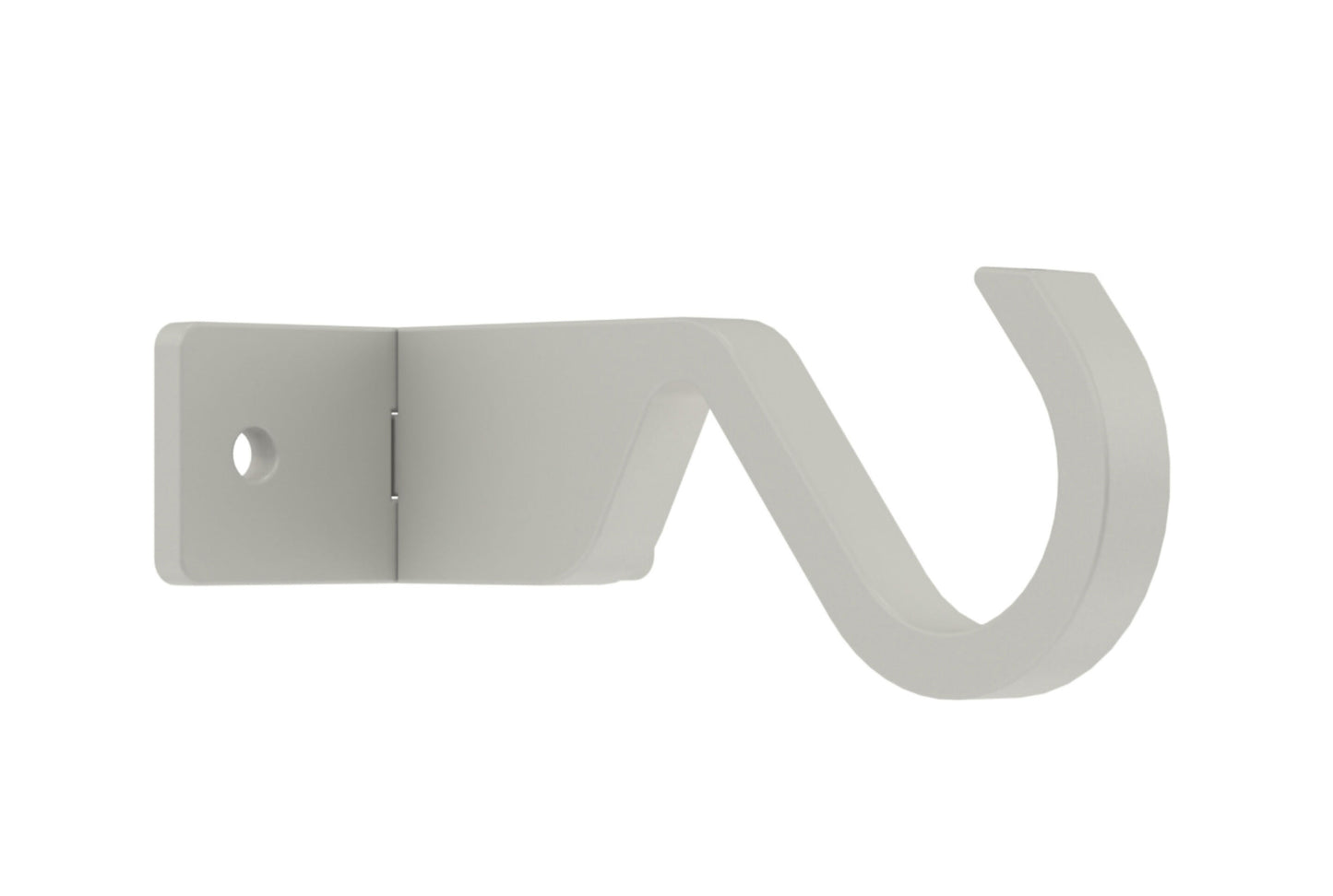 Hallis Arc 25mm Metal Curtain Pole Centre Ceiling Bracket - Warm Grey