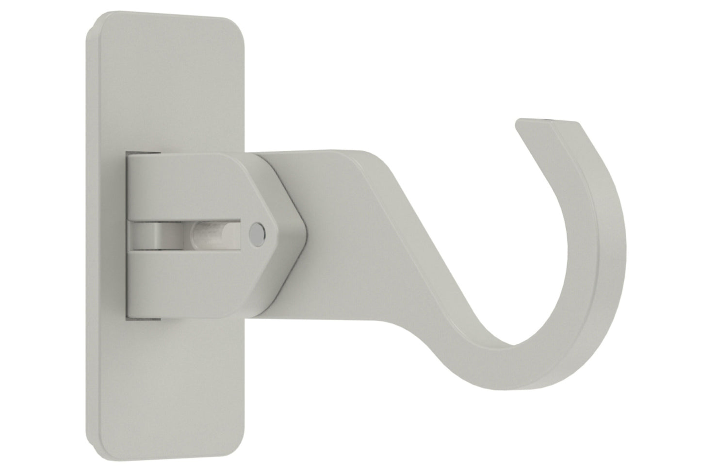 Hallis Arc 25mm Extendable Metal Curtain Pole End Bracket - Warm Grey