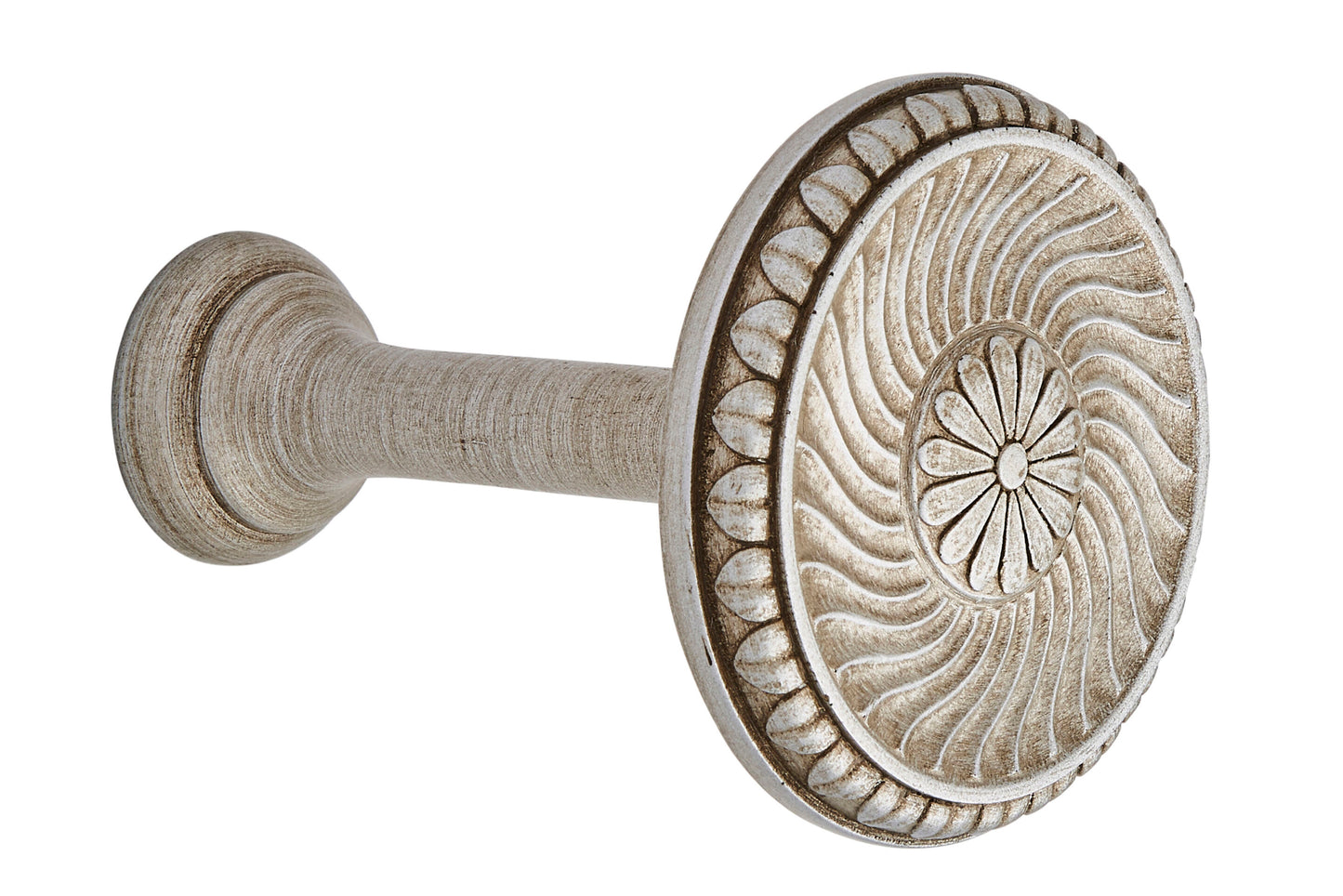 Hallis Ashbridge Wooden Curtain Holdback - Baroque Silver