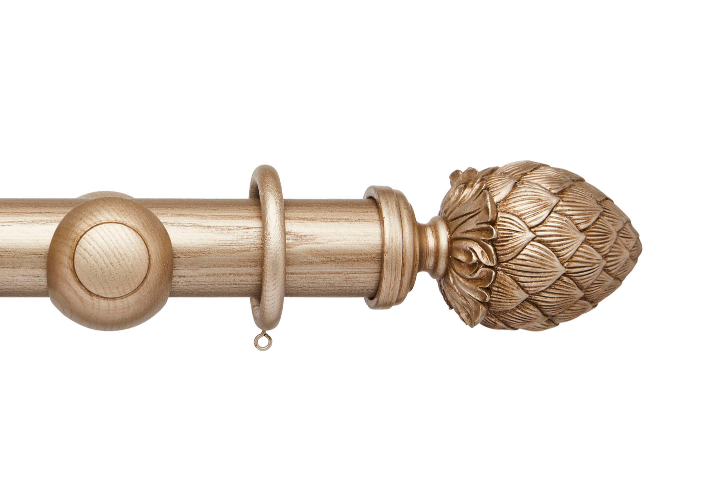 Hallis Ashbridge Kew 45mm Wooden Curtain Pole - Champagne Gold