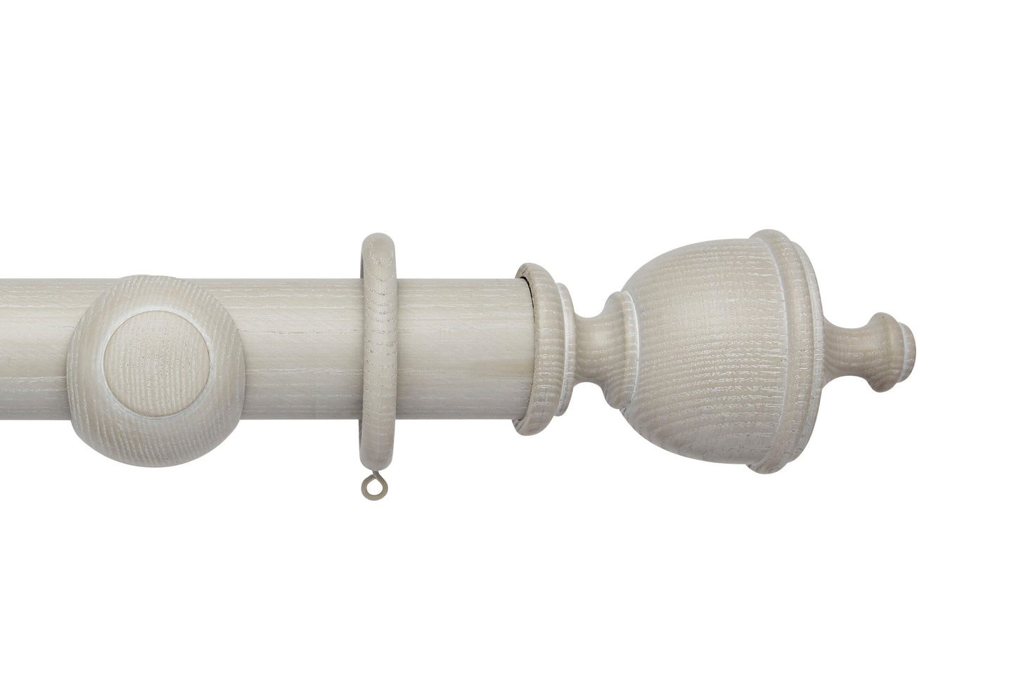 Hallis Ashbridge Chatsworth 45mm Wooden Curtain Pole - Heritage Grey