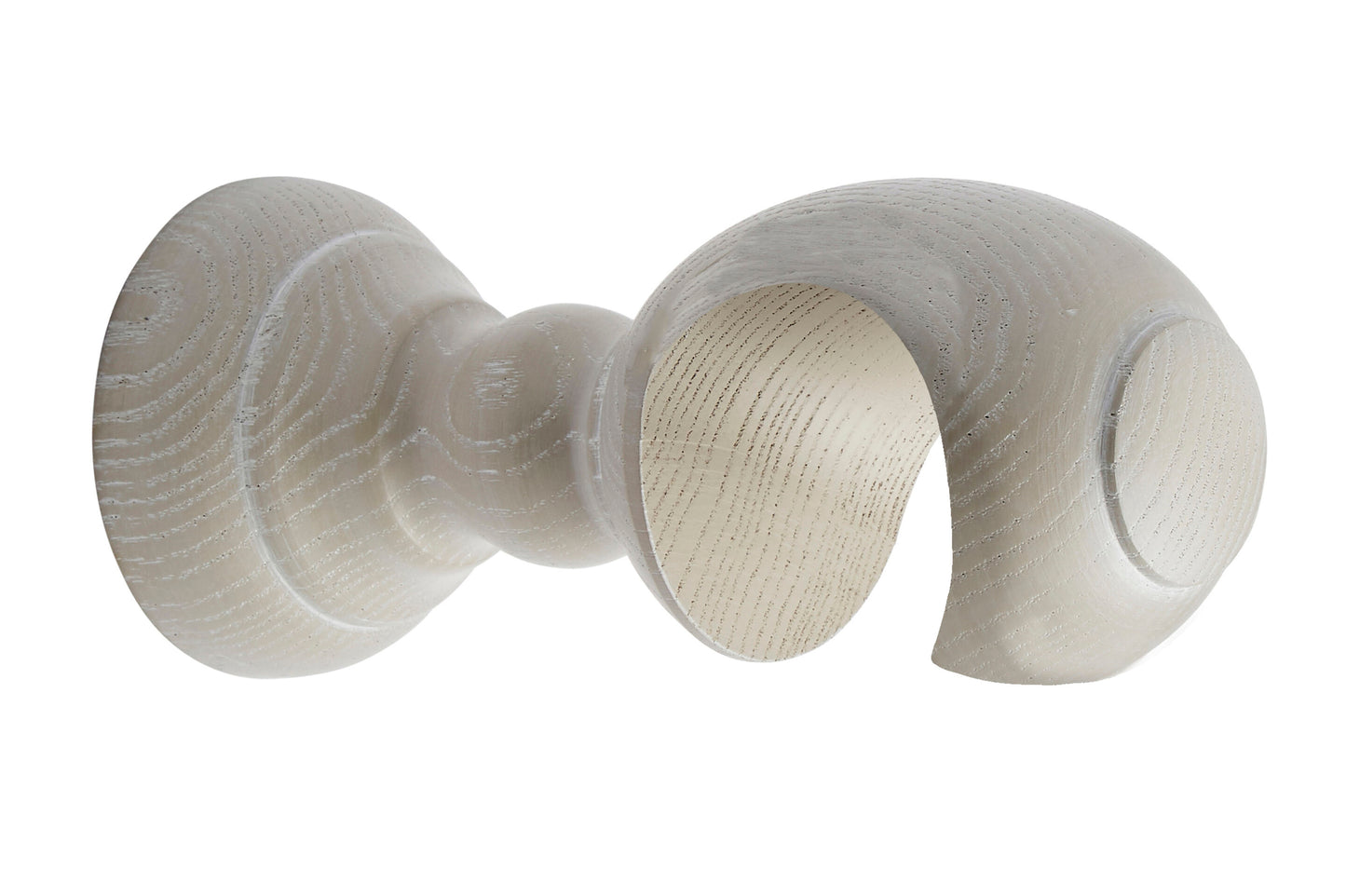 Hallis Ashbridge 45mm Wooden Curtain Pole Clasp Bracket - Heritage Grey