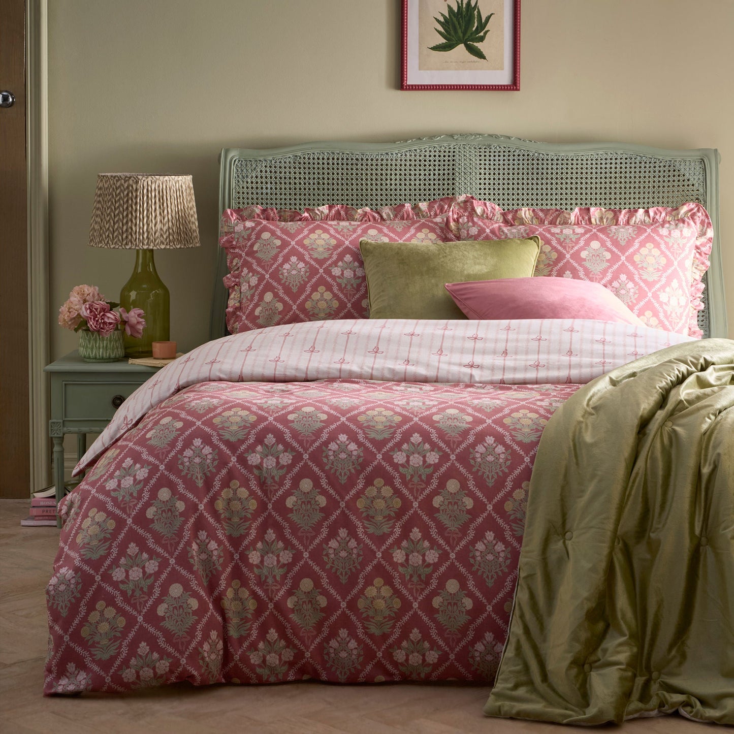 Appletree Heritage Aurelia Duvet Cover Set - Pink