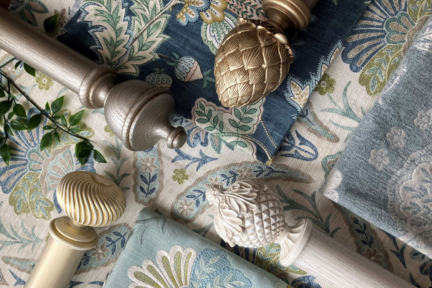 Hallis Ashbridge Kew 45mm Wooden Curtain Pole Finial - Heritage Grey