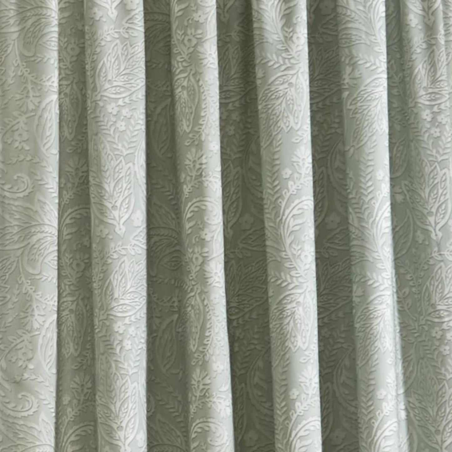 Aveline Pair of Pencil Pleat Curtains With Tie-Backs by Dreams & Drapes in Green - Pair of Pencil Pleat Curtains With Tie-Backs - Dreams & Drapes Curtains