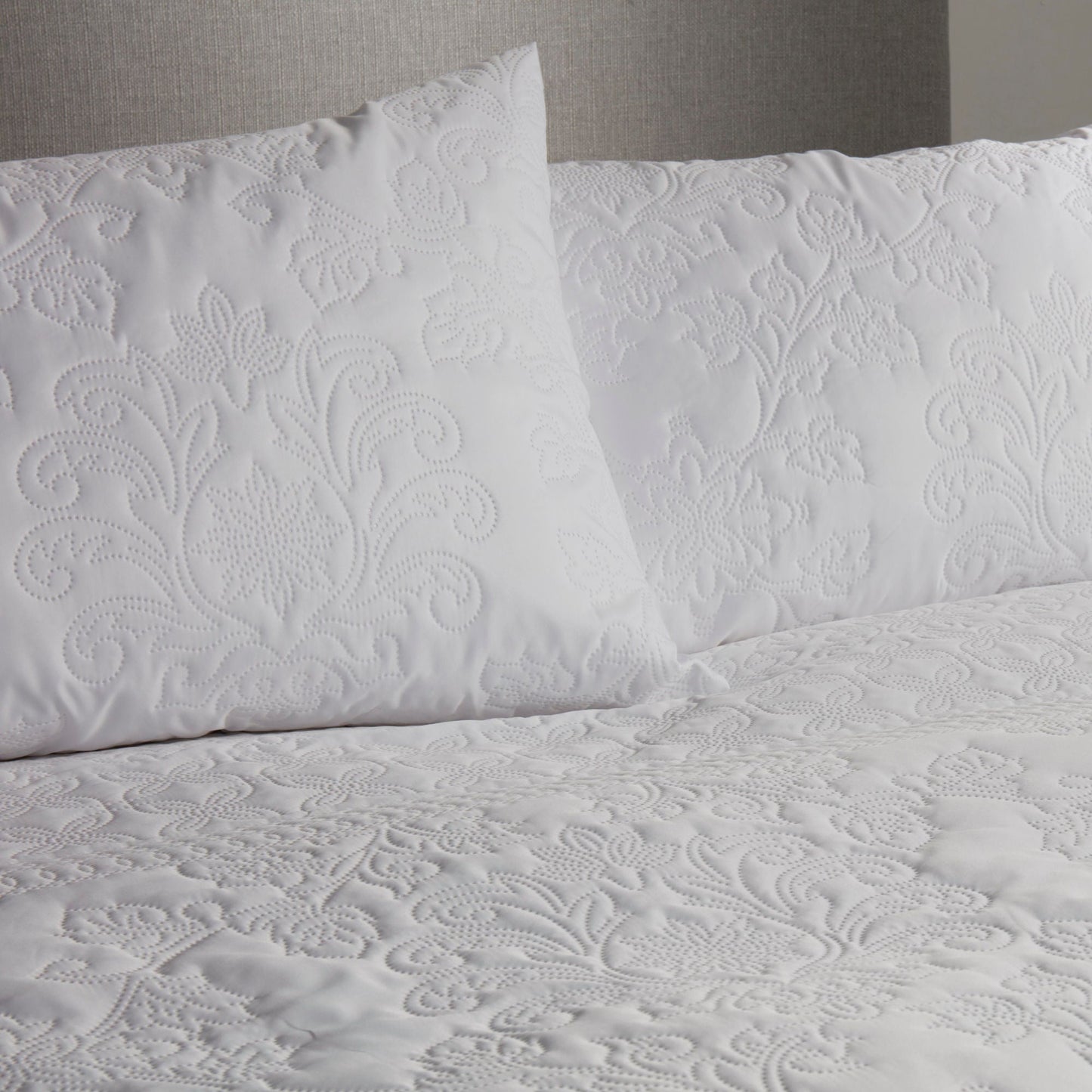 Avery Stripe Duvet Cover Set by Serene in White - Duvet Cover Set - Serene