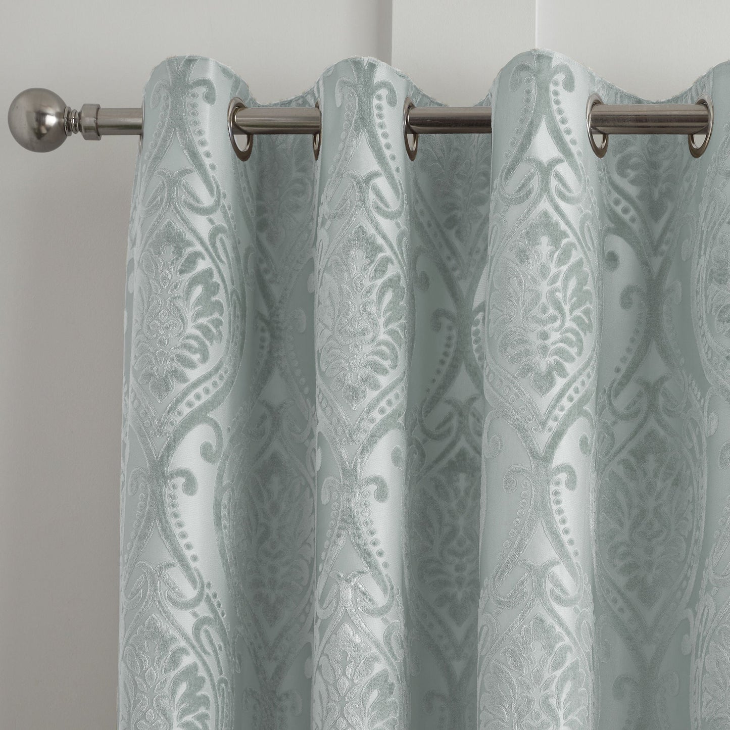 Chateau Pair of Eyelet Curtains by Curtina in Duck Egg - Pair of Eyelet Curtains - Curtina