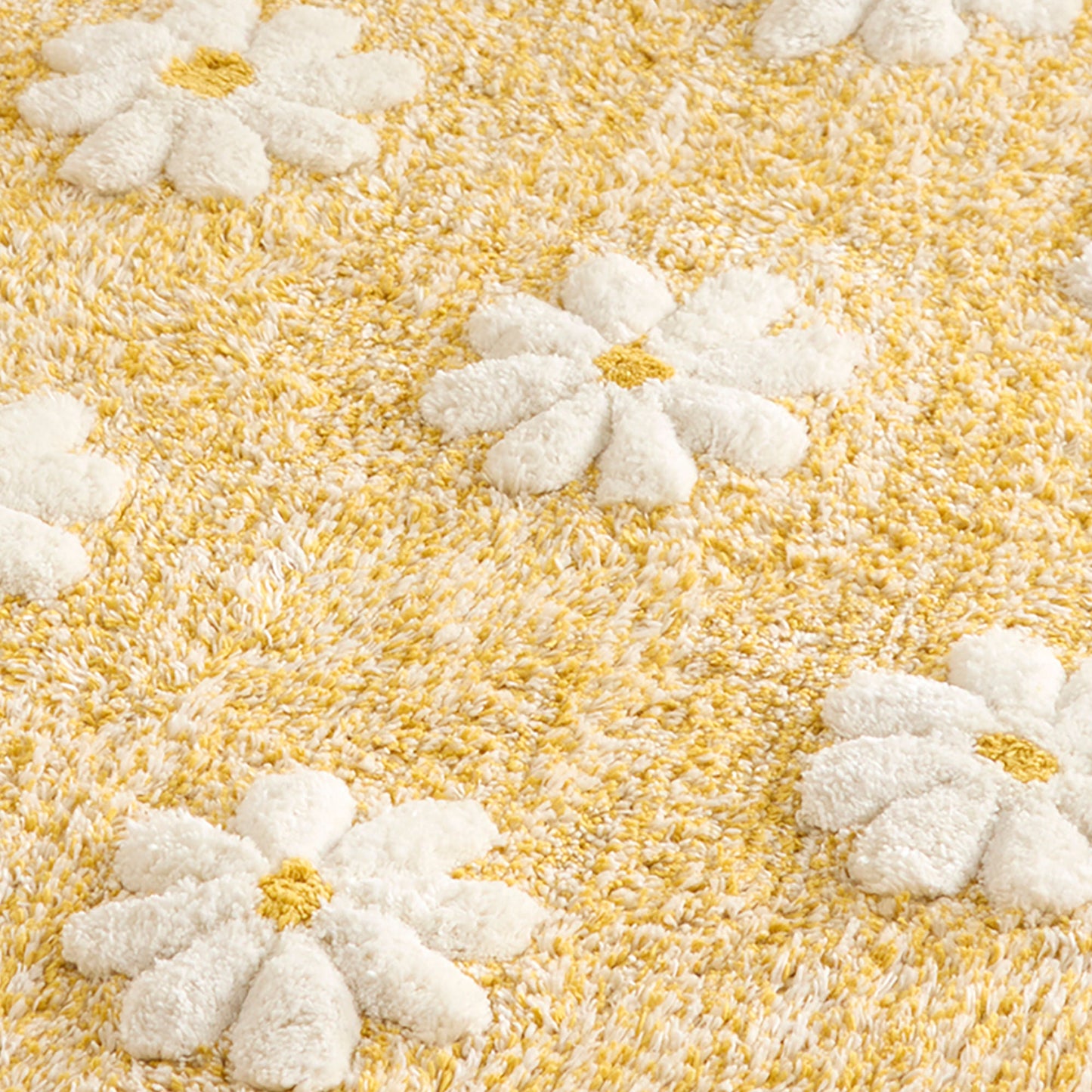 Daisy Floral Bath Mat in Ochre 50 x 80cm - Bath Mat - Dreams & Drapes