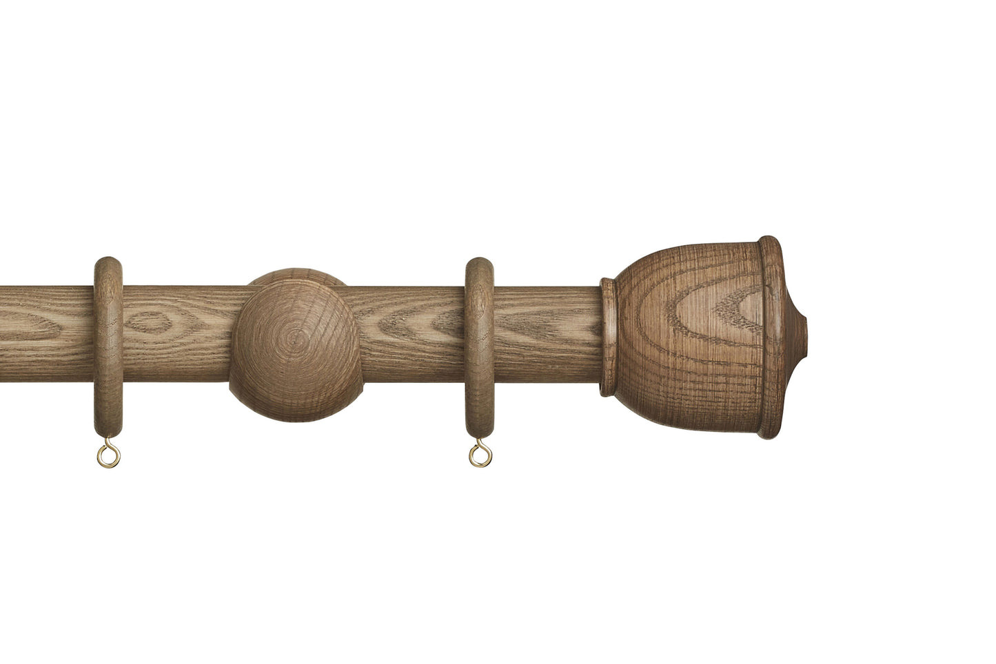 Hallis Eden Urn 35mm Wooden Curtain Pole - Sisal