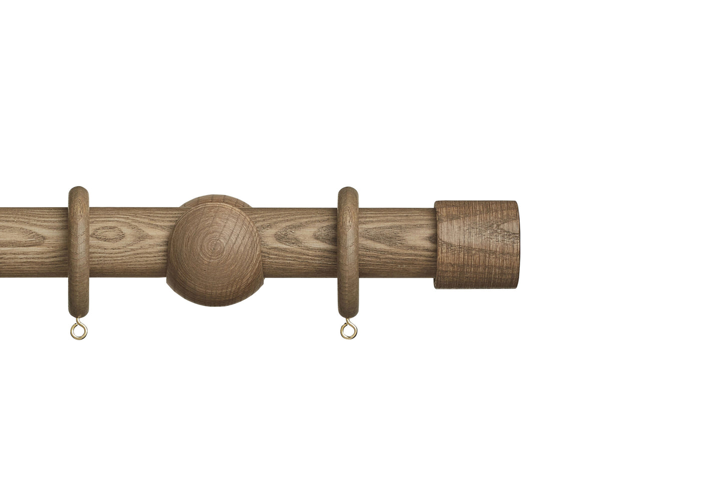 Hallis Eden End Cap 35mm Wooden Curtain Pole - Sisal
