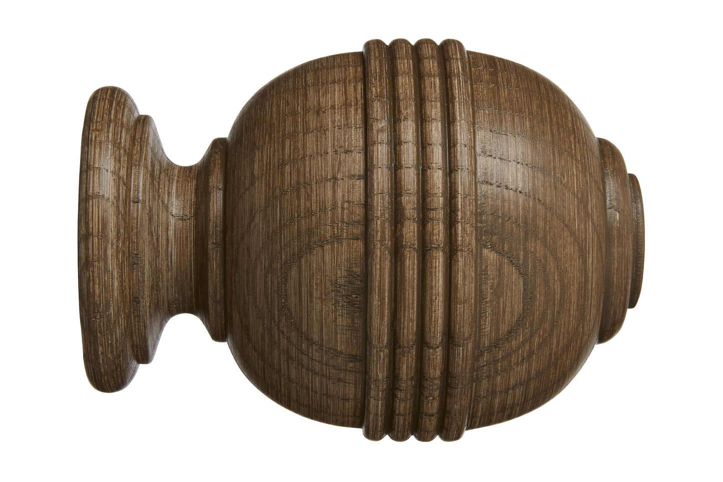Hallis Eden 45mm Ridged Ball Wooden Curtain Pole Finial - Sisal