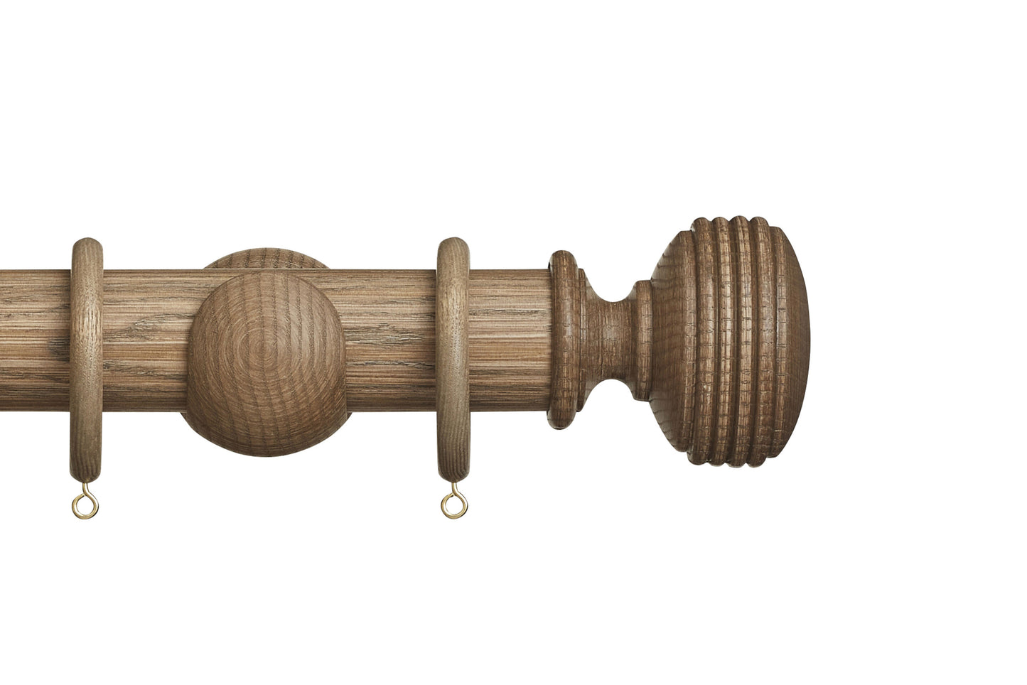 Hallis Eden Ellipse 45mm Wooden Curtain Pole - Sisal