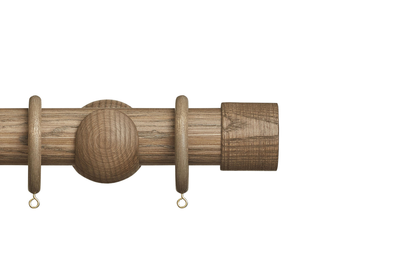 Hallis Eden End Cap 45mm Wooden Curtain Pole - Sisal