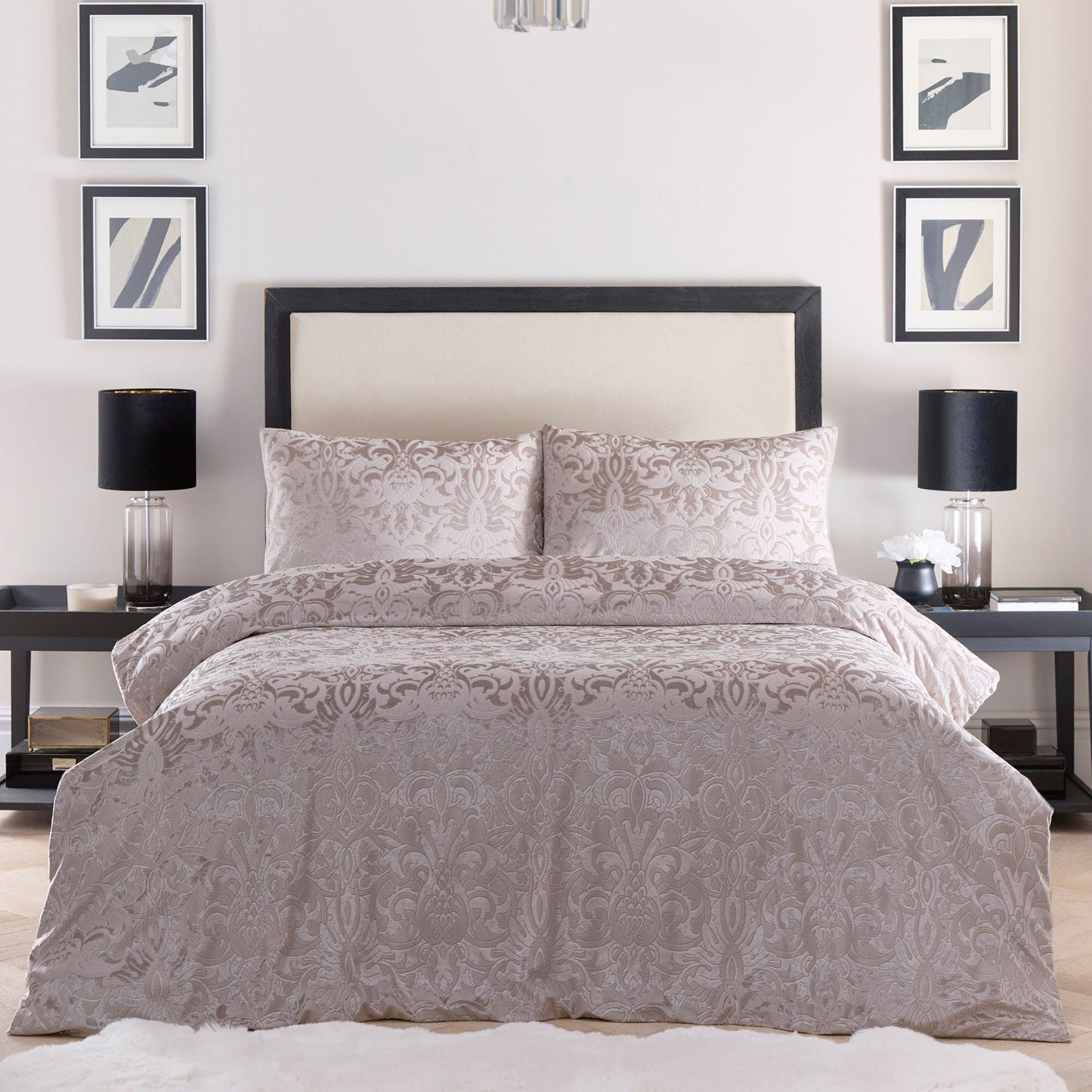 Firenza Duvet Cover Set by Laurence Llewelyn-Bowen in Linen - Duvet Cover Set - Laurence Llewelyn-Bowen