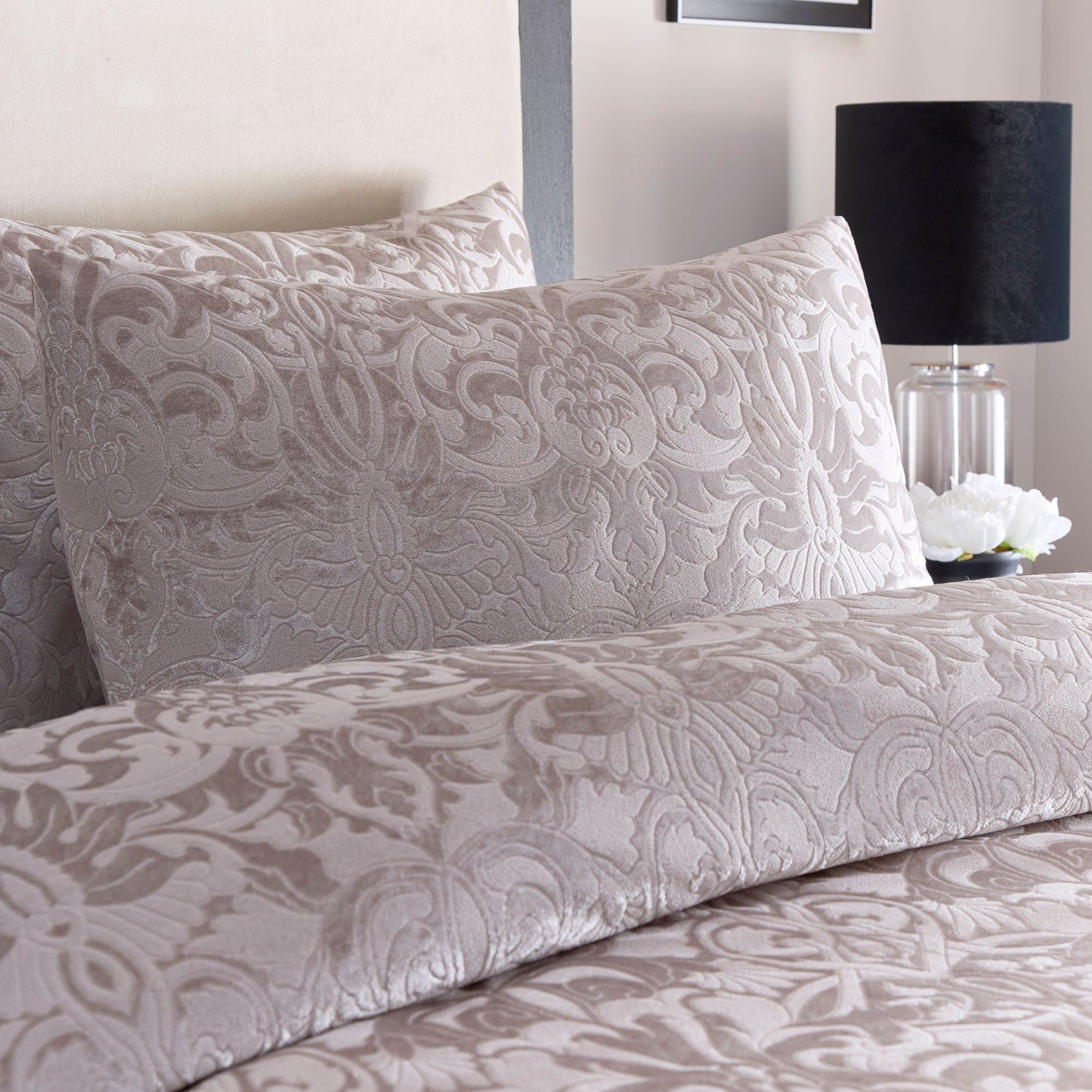 Firenza Duvet Cover Set by Laurence Llewelyn-Bowen in Linen - Duvet Cover Set - Laurence Llewelyn-Bowen