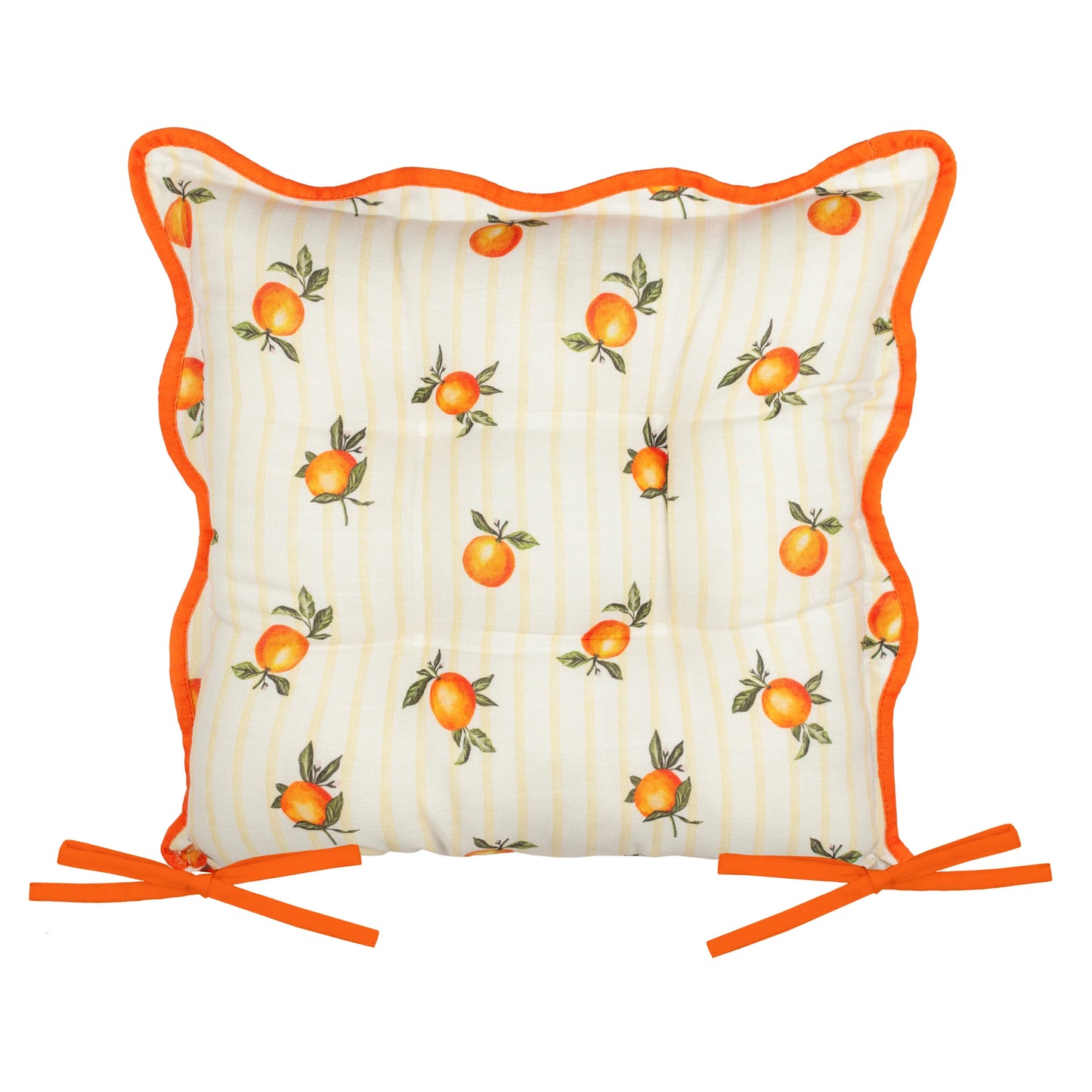 Furn Fruits Oranges Outdoor Seat Pads (Pair) - Yellow