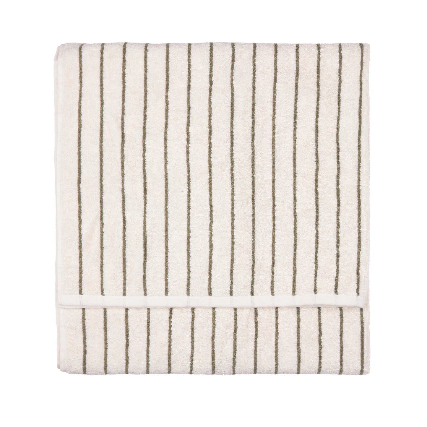 Yard Hebden Narrow Stripe Bath Towels - Olive