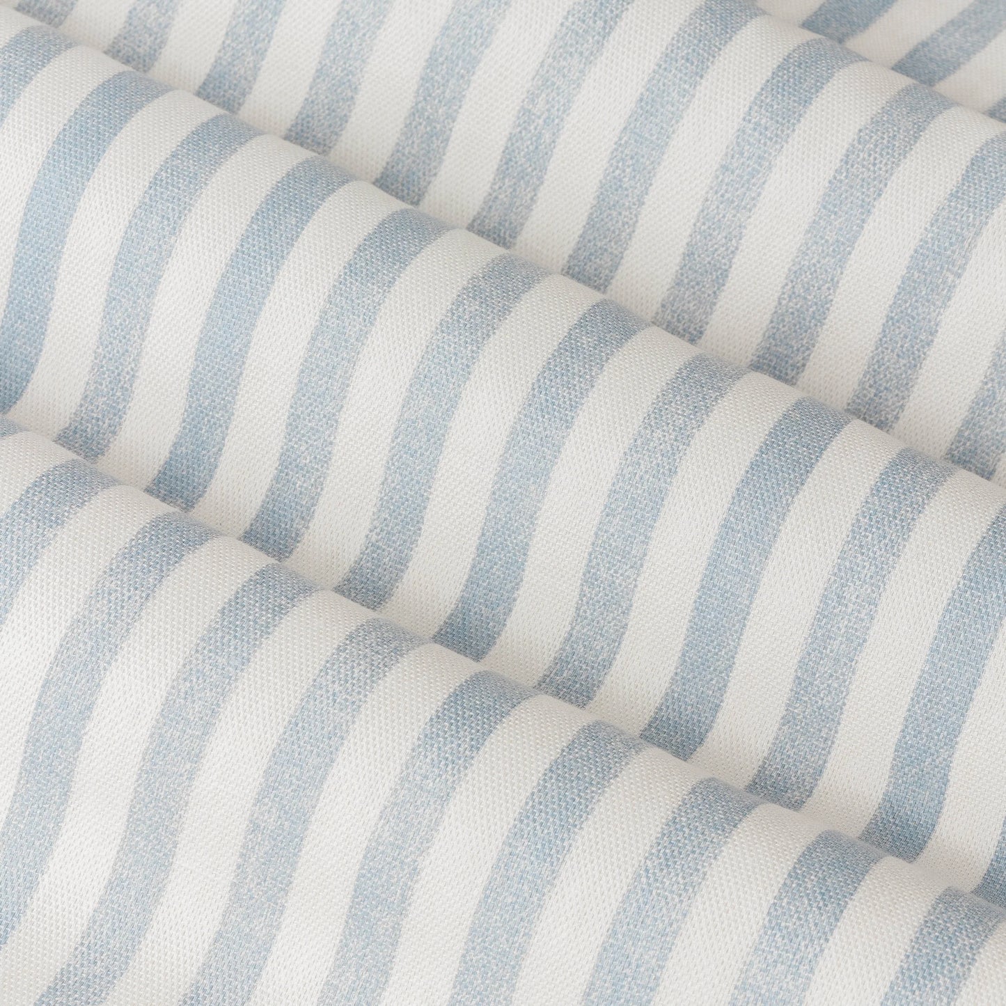 Yard Hebden Stripe Pencil Pleat Curtains - Mineral Blue