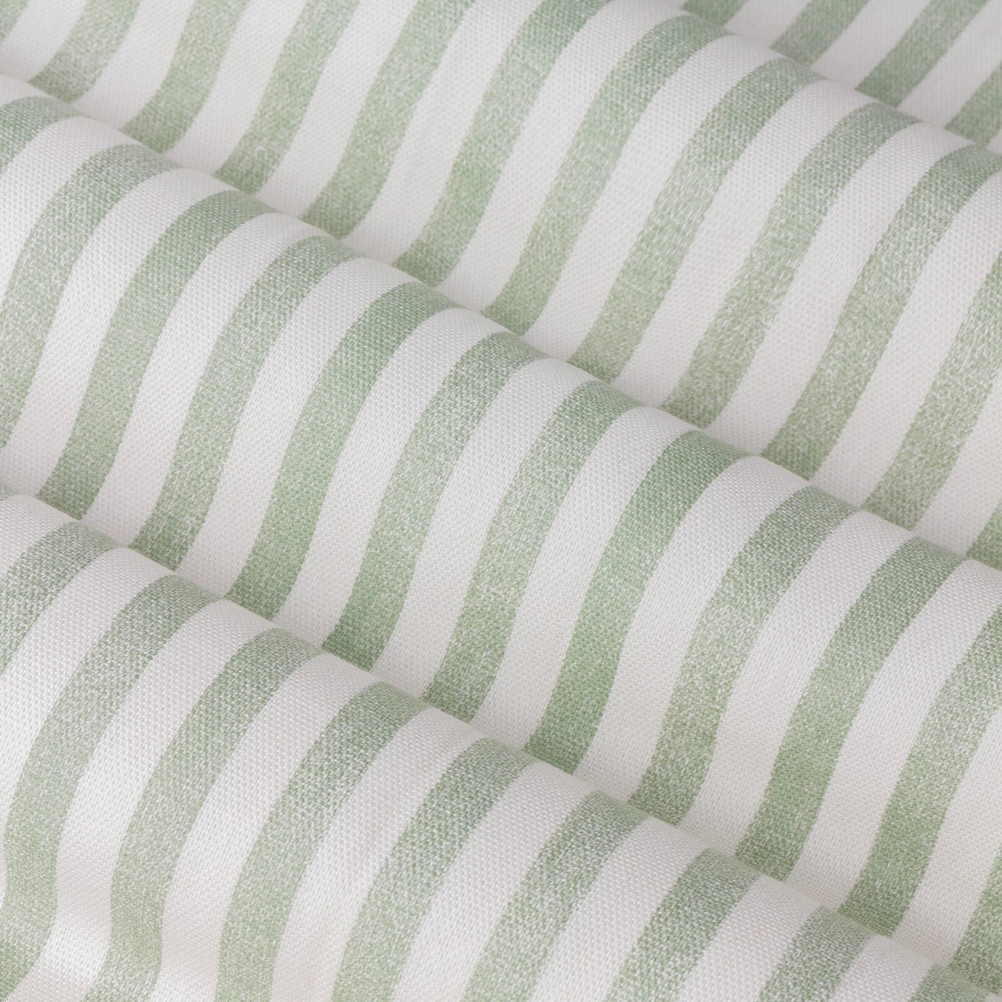 Yard Hebden Stripe Pencil Pleat Curtains - Eucalyptus
