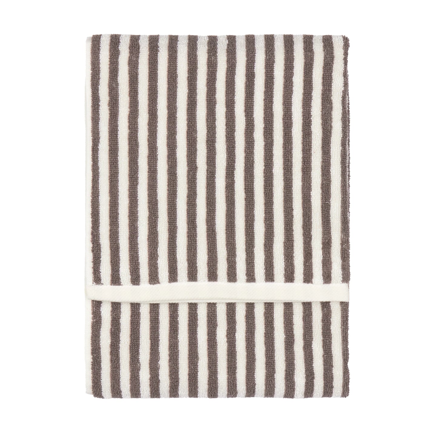 Yard Hebden Stripe Bath Towels - Chocolate