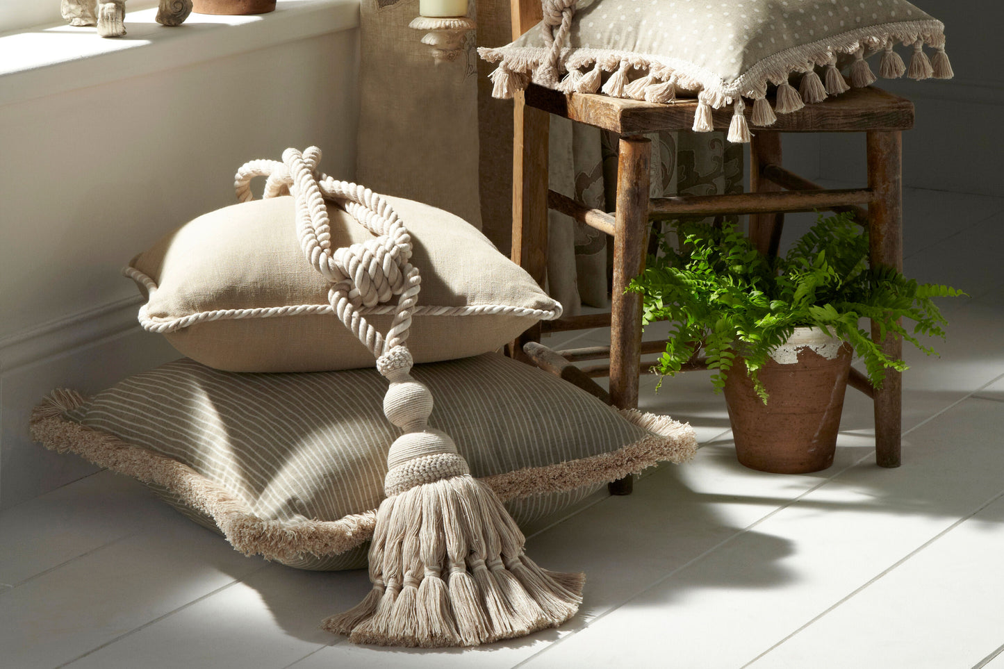Hallis Naturals Rope Tieback - Linen
