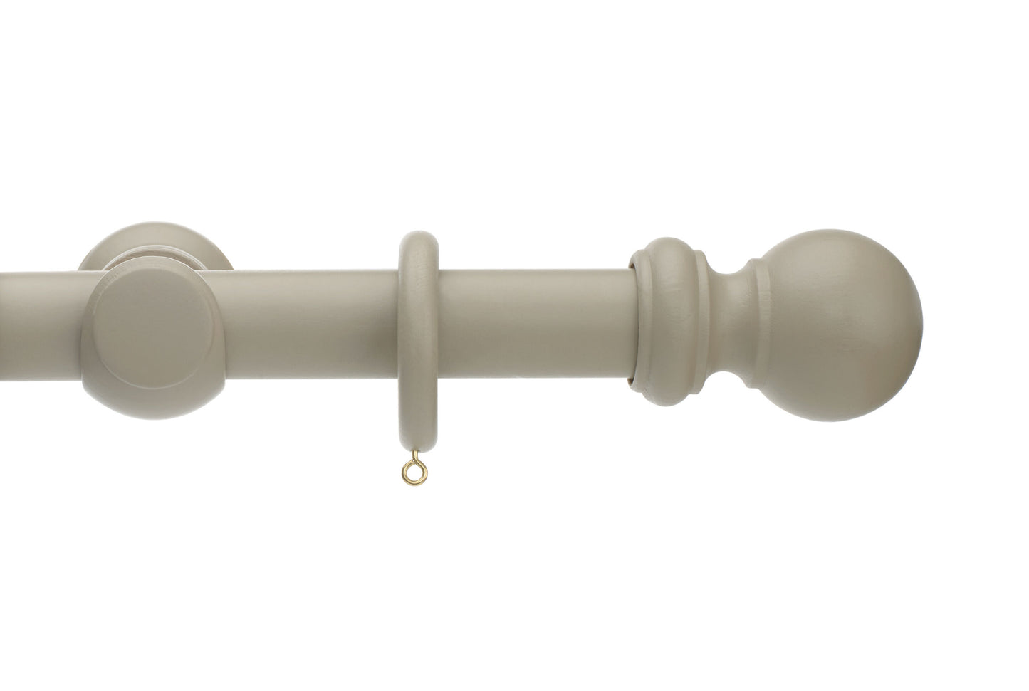 Hallis Honister 35mm Wooden Curtain Pole - Cafe Latte