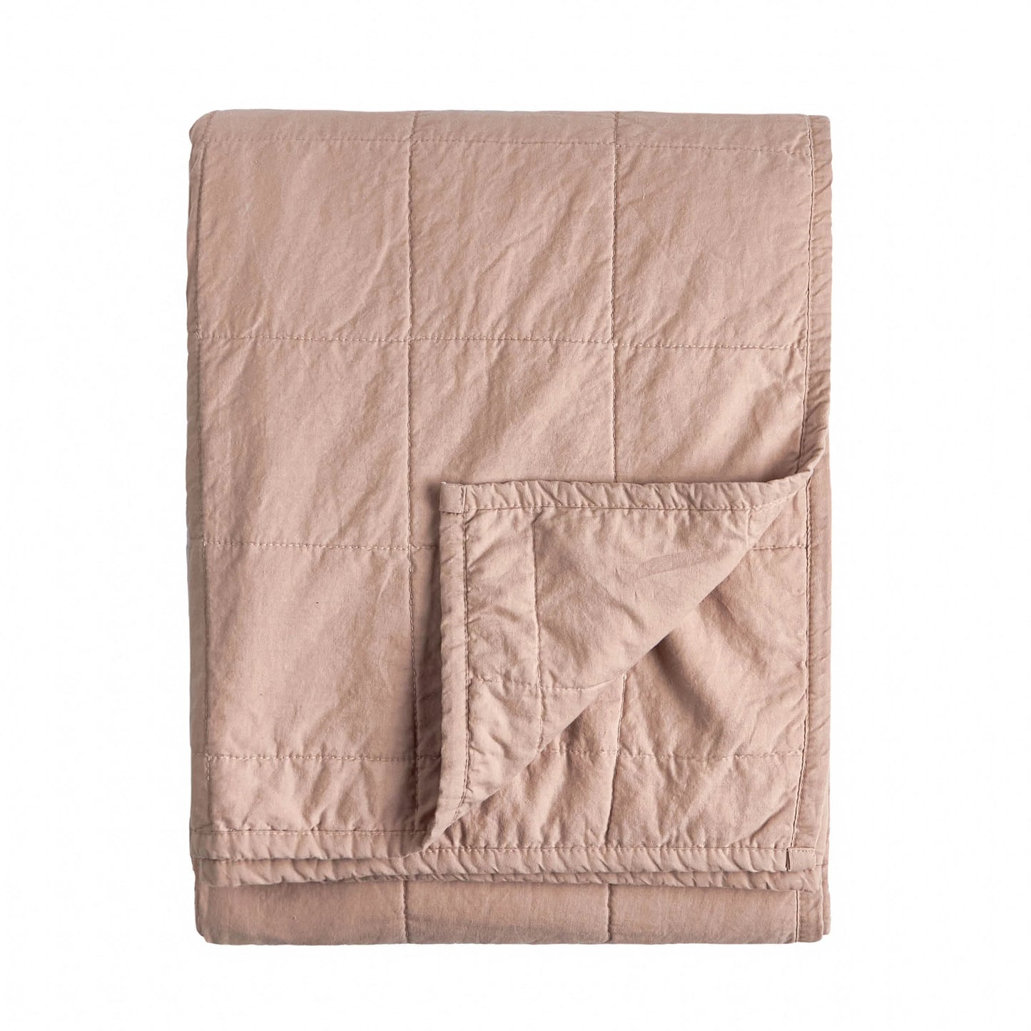 Yard Hebden Washed Cotton Bedspread - Cotta