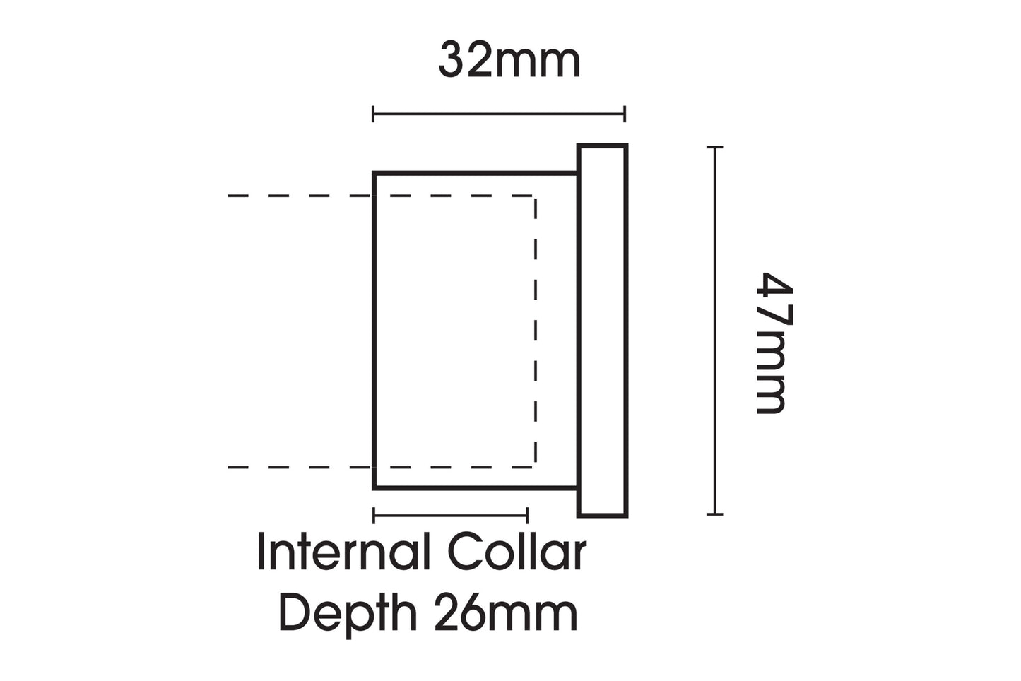 Hallis Galleria Metals End Cap 35mm Metal Curtain Pole - Brushed Silver