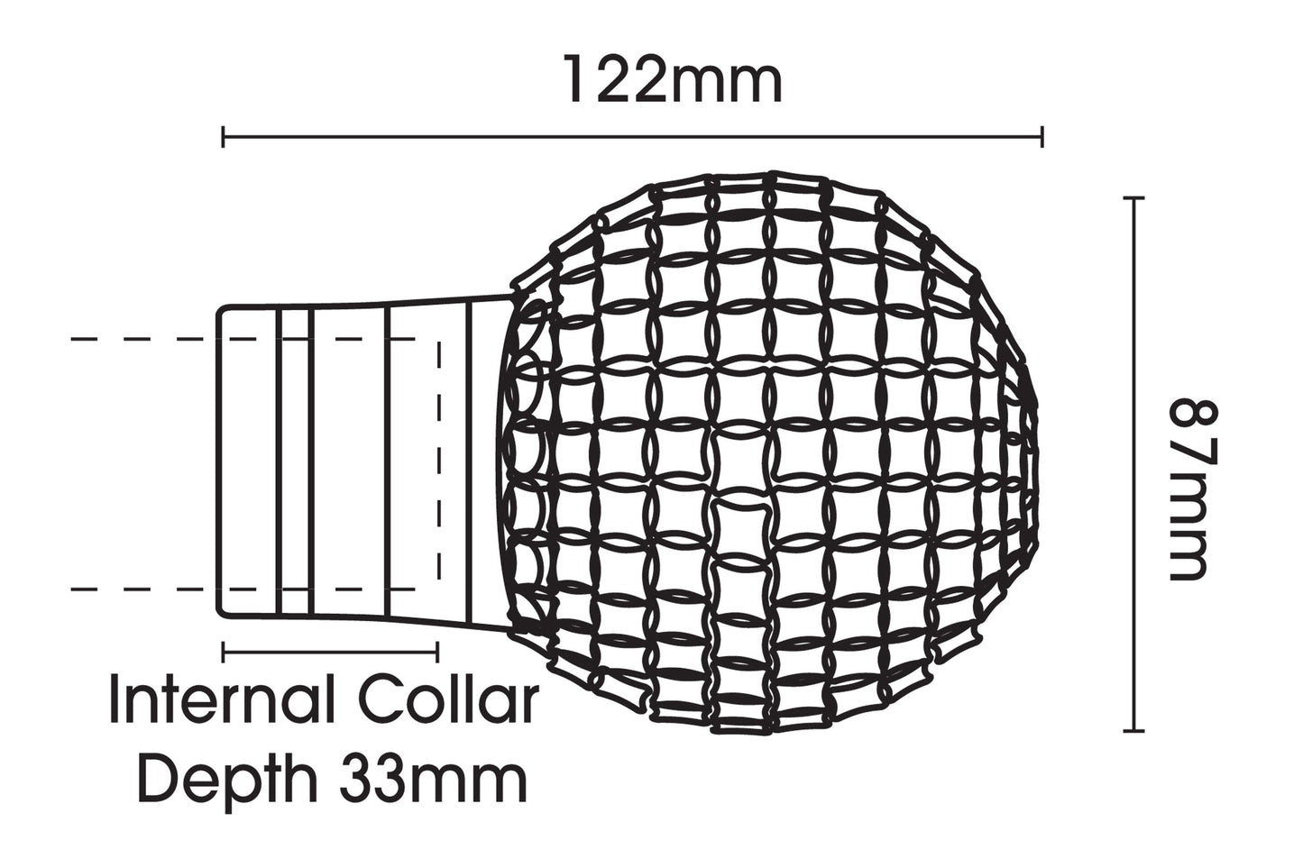 Hallis Galleria Square Studded Ball 35mm Metal Curtain Pole - Black Nickel