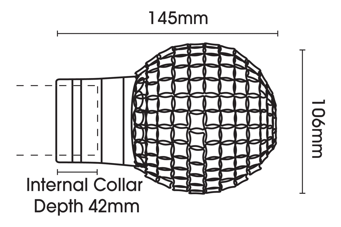 Hallis Galleria Square Studded Ball 50mm Metal Curtain Pole - Black Nickel