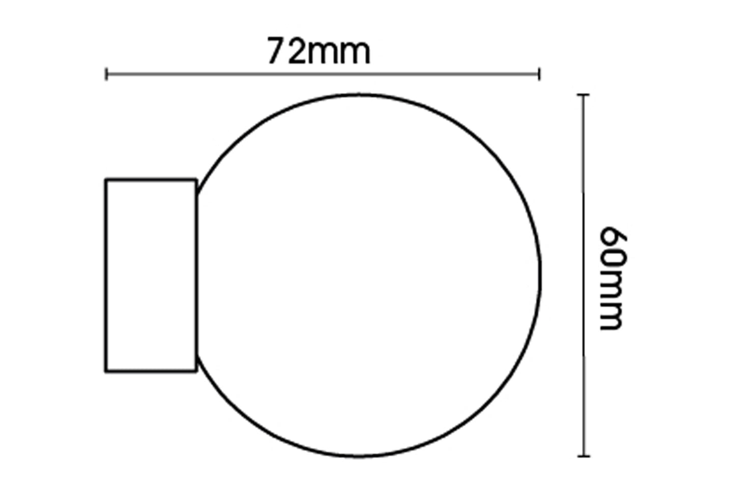 Hallis Arc 25mm Metal Curtain Pole Ball Finial - Warm Grey